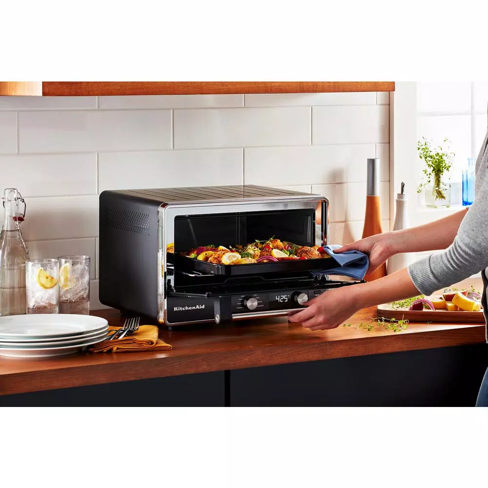 KitchenAid Matte Black Digital Countertop Oven with 9 Preset Functions