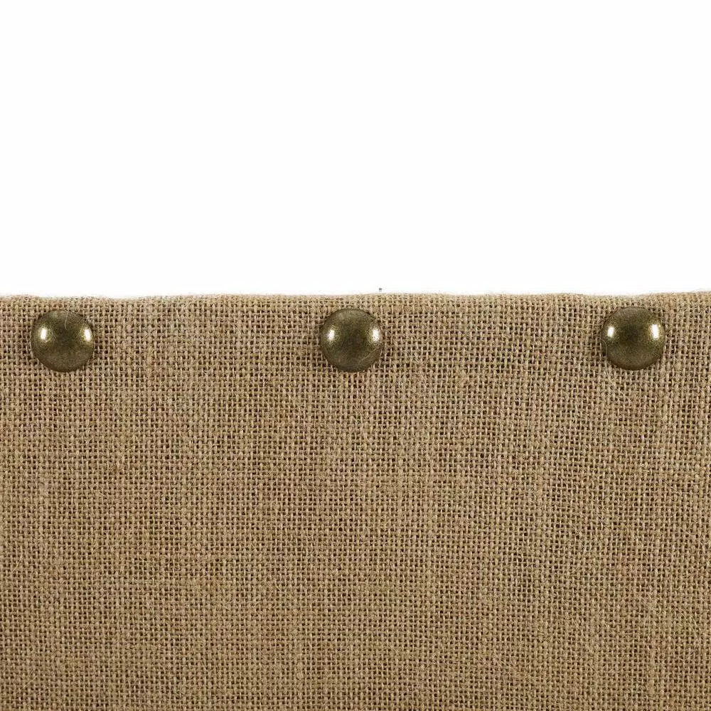 Unbranded Burlap Covered Cork Memo Board with Antique Bronze Nailhead Trim, 24 x 36 in.