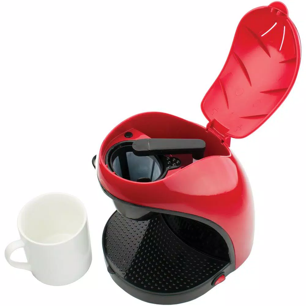 Brentwood Appliances Brentwood Red Single Serve 1-Cup Coffee Maker with Mug