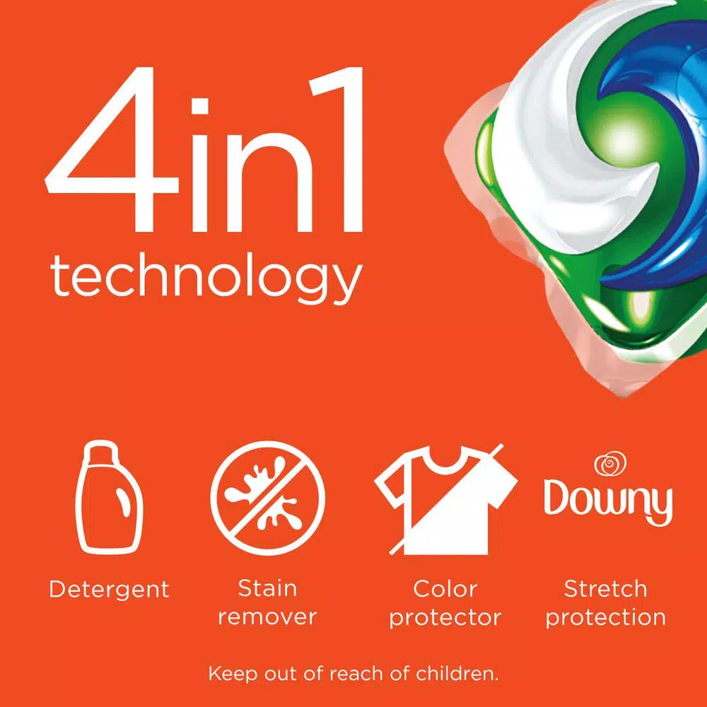 Tide PODS plus Downy Laundry Detergent Pods, April Fresh Scent, 90 Loads