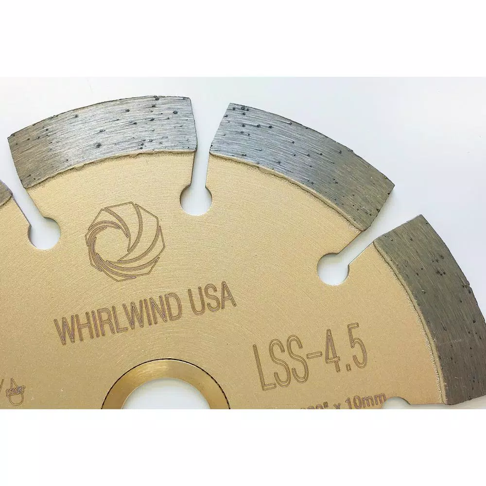 Whirlwind USA 4.5 in. Segmented Diamond Blade for Concrete, Brick, and Stone