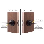 Copper Creek Zane Contemporary Tuscan Bronze Privacy Lever for Bedroom and Bathroom thumbnail 5