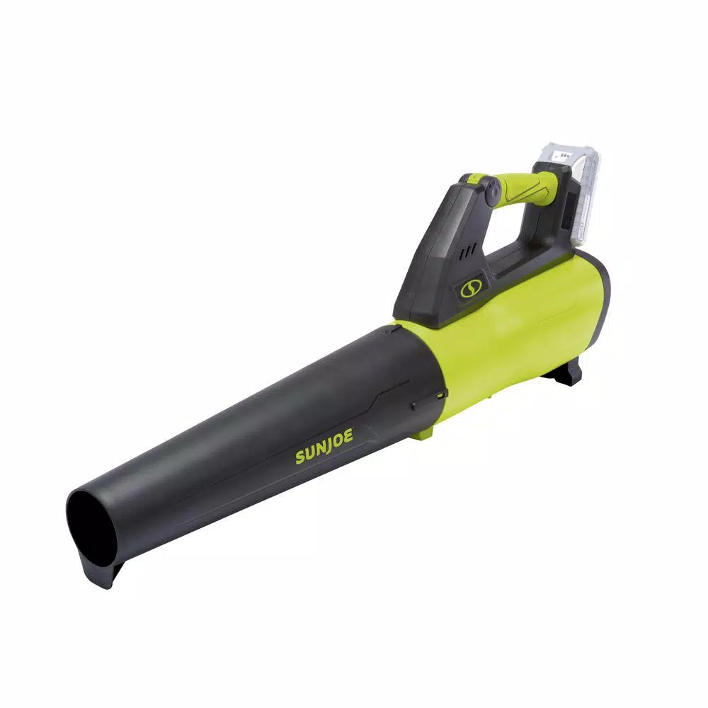 Sun Joe 24V Cordless Jet Blower Kit with 2.0 Ah Battery and Charger, 100 MPH, 385 CFM