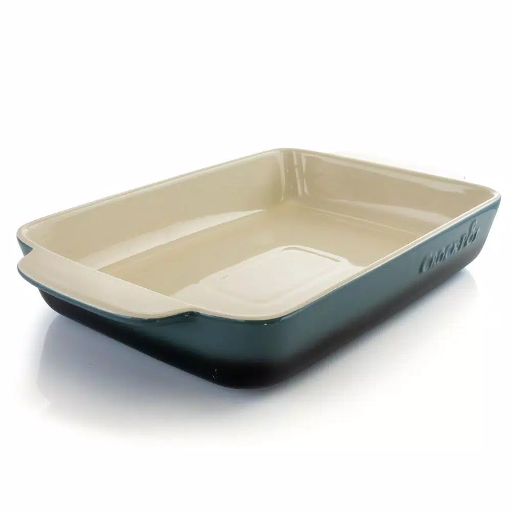 Crock-Pot Artisan 4 Qt. Blue Stoneware Rectangular Bake Pan