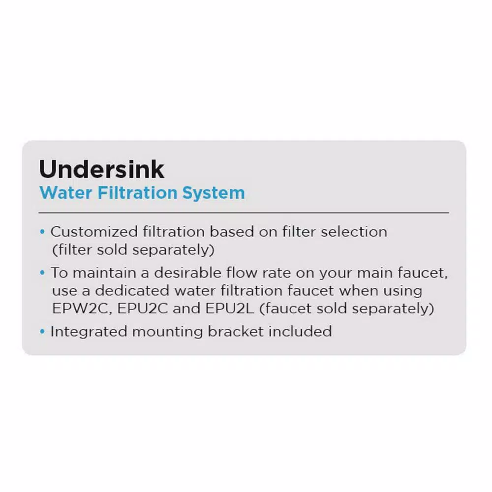EcoPure EPU3 Under Sink Drinking Water Filtration System