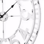 Utopia Alley Manhattan Industrial 32" Oversized Wall Clock, White Distressed Metal, Analog Quartz Movement thumbnail 8