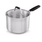 Calphalon Select by Calphalon 3.5 Qt. Stainless Steel Saucepan with Tempered Glass Lid thumbnail 1