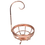 Creative Home Deluxe Copper Plated Wrought Iron Fruit Basket with Removable Banana and Grape Hanger thumbnail 4