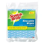 Scotch-Brite Blue Reusable Kitchen Wipes, 5 per Pack, Case of 12 thumbnail 1
