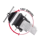 TEKTON 6 in. Swivel Bench Vise with Polished Anvil thumbnail 10