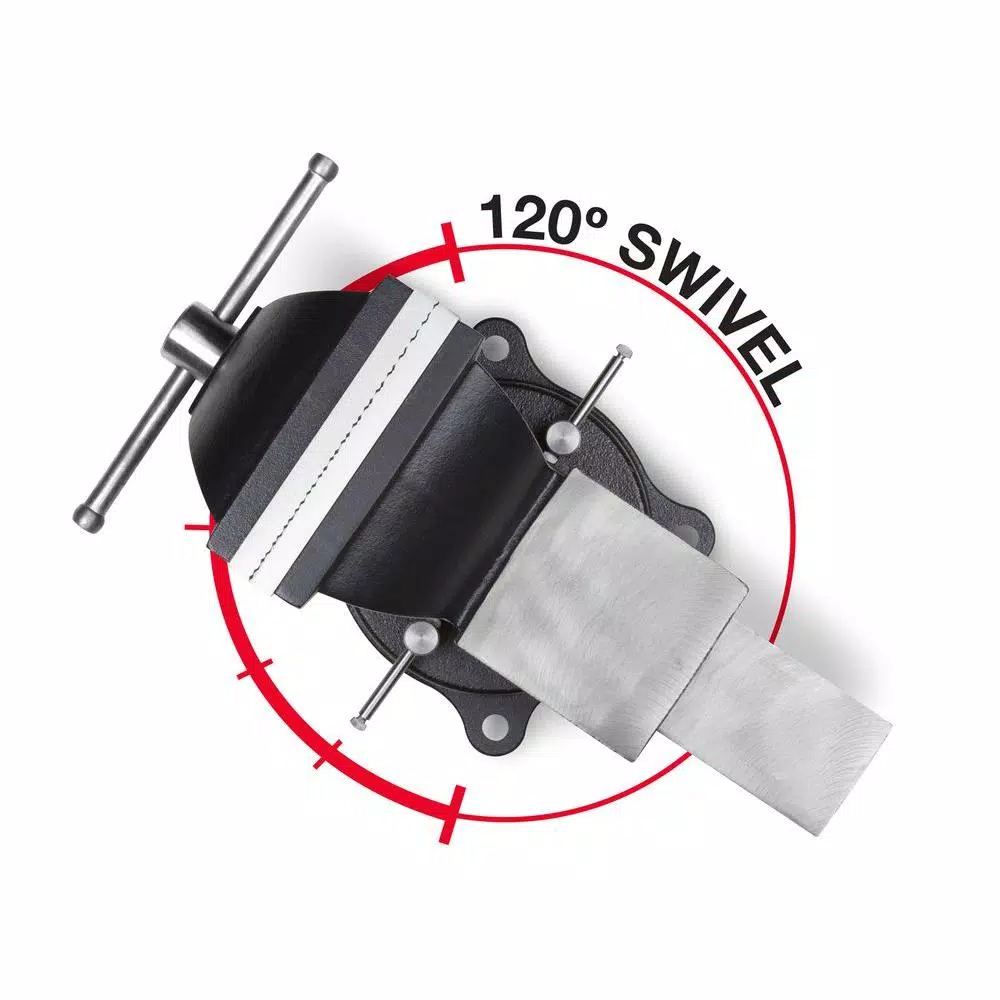 TEKTON 6 in. Swivel Bench Vise with Polished Anvil
