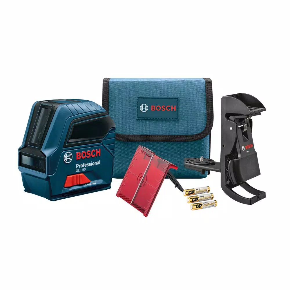 Bosch GLM 50 CX Laser Distance Measurer with Bluetooth & GLL 50 Cross Line Laser Level Kit