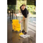 Rubbermaid Commercial Products Rubbermaid WaveBrake 35 Qt. Plastic Mop Bucket with Wringer, Yellow thumbnail 3