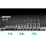 Capri Tools 14-Piece Metric Hex Bit Socket Set, S2 and Chrome Vanadium Steel thumbnail 4