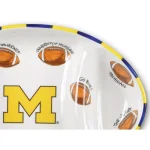 Magnolia Lane Michigan Ceramic Football Tailgating Serving Platter, 3-Section Divided Tray thumbnail 2
