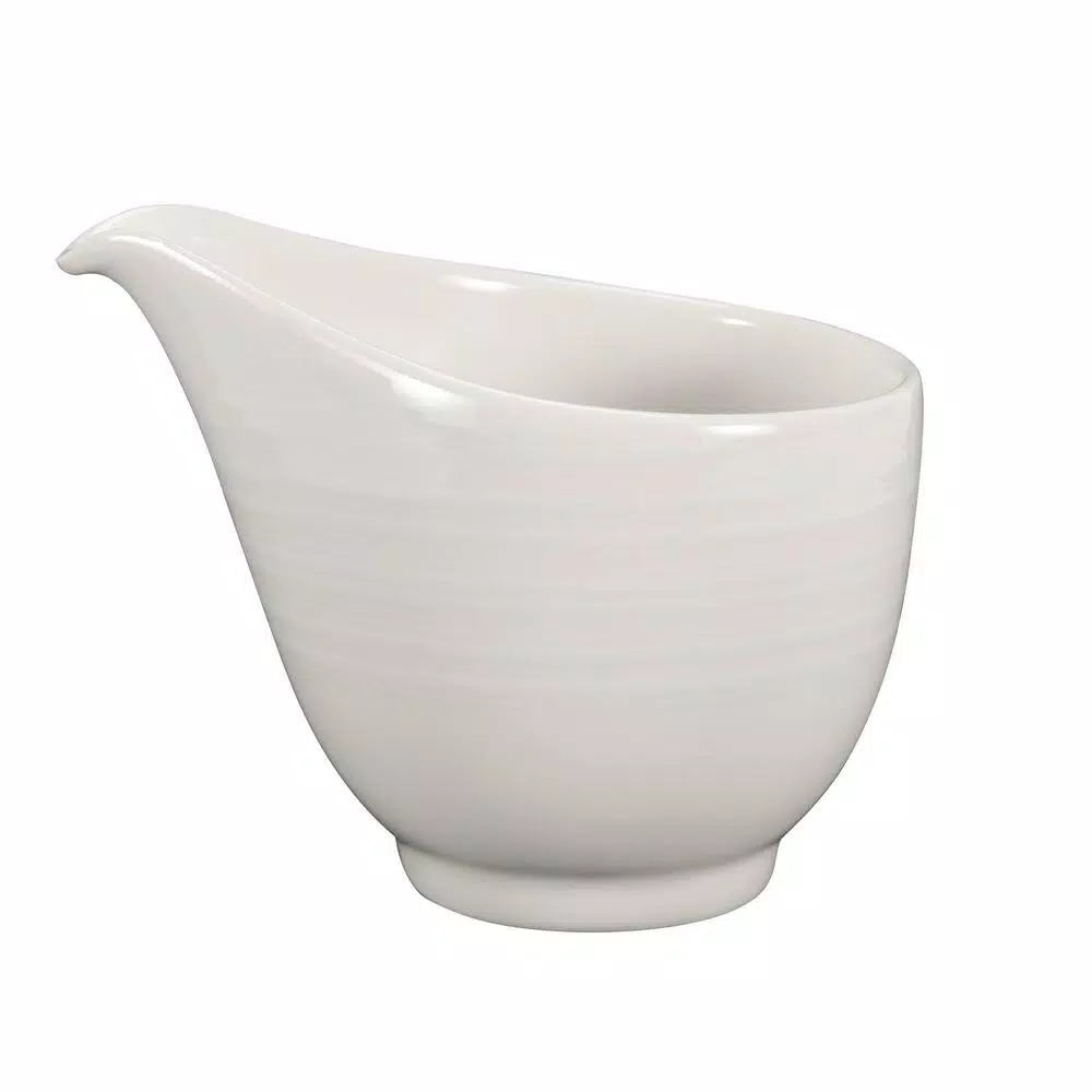 Oneida Chord High Alumina Porcelain Creamers, 5 fl. oz., White (Set of 36)
