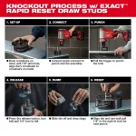 Milwaukee M18 FORCE LOGIC 10 Ton Knockout Tool Kit with Bonus Impact Driver and Step Bits thumbnail 7