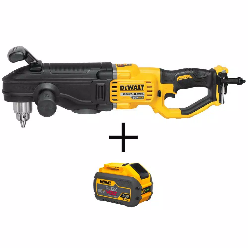DEWALT FLEXVOLT 60V MAX Cordless 1/2 in. Stud & Joist Drill with E-Clutch & (1) 9.0 Ah Battery