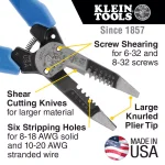 Klein Tools Heavy-Duty Wire Stripper with Shear-Cut, 8-18 AWG Solid & 10-20 AWG Stranded thumbnail 2