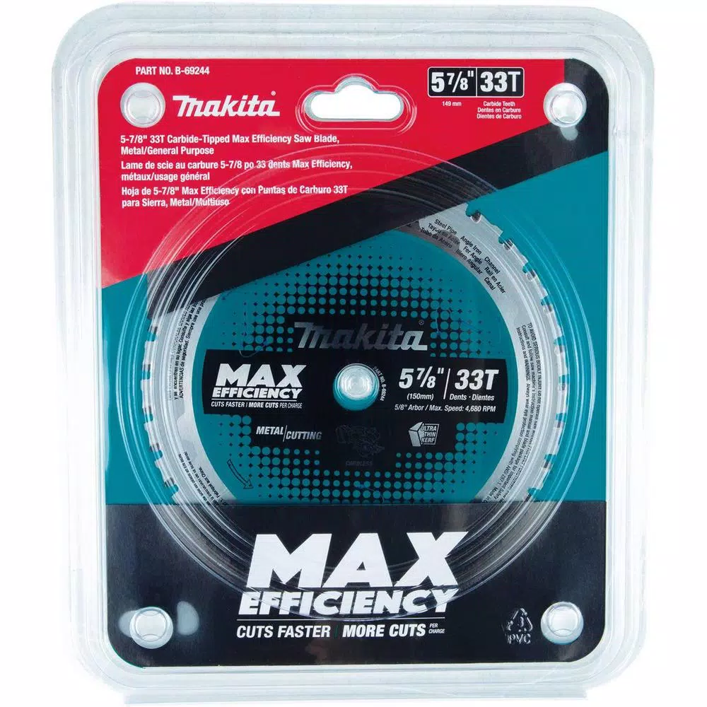 Makita 5-7/8 in. 33T Carbide-Tipped Max Efficiency Metal Saw Blade