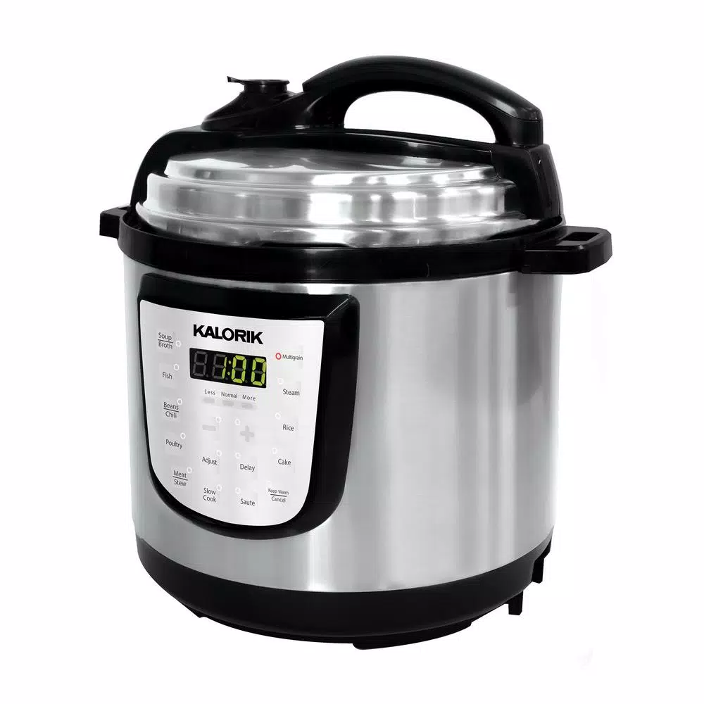 KALORIK 6 Qt. Stainless Steel Digital Multi-Cooker, Electric Pressure Cooker, Slow Cooker, and Rice Cooker