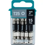 Makita ImpactXPS T25 Torx 2 in. Power Bits, 15-Pack thumbnail 1