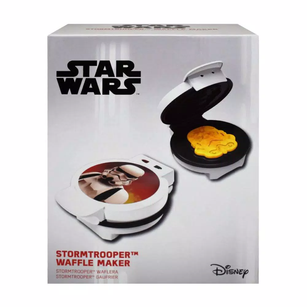 Uncanny Brands Star Wars Stormtrooper American Waffle Maker - White & Black