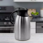MegaChef 67.6 fl. oz. Stainless Steel Thermal Beverage Carafe with Black Lid thumbnail 3