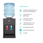 Avalon Countertop Top Loading Water Cooler Dispenser, Hot & Cold, Black thumbnail 4