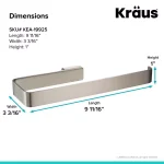 KRAUS Stelios Brushed Nickel Towel Ring - Solid Brass Hand Towel Holder thumbnail 3