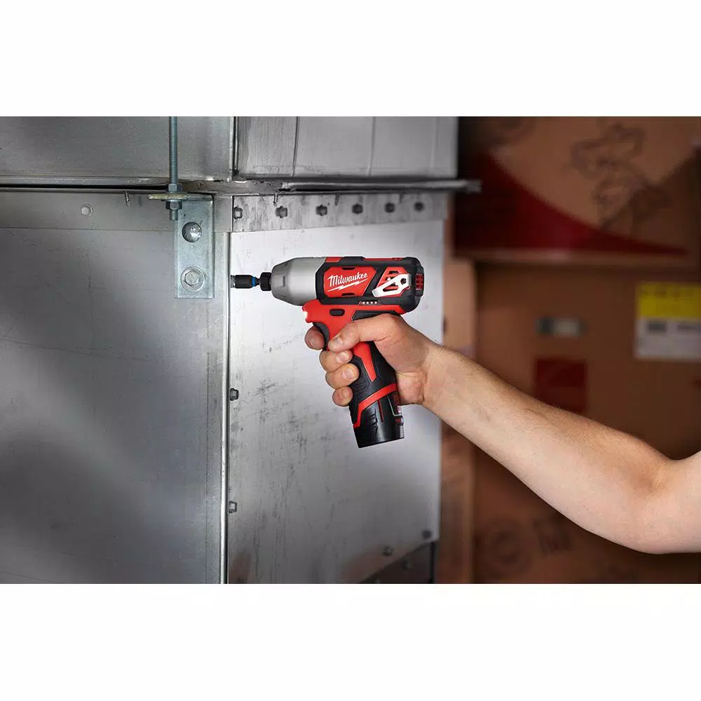 Milwaukee M12 12V Lithium-Ion Cordless 1/4 in. Hex Impact and Copper Tubing Cutter Combo Kit