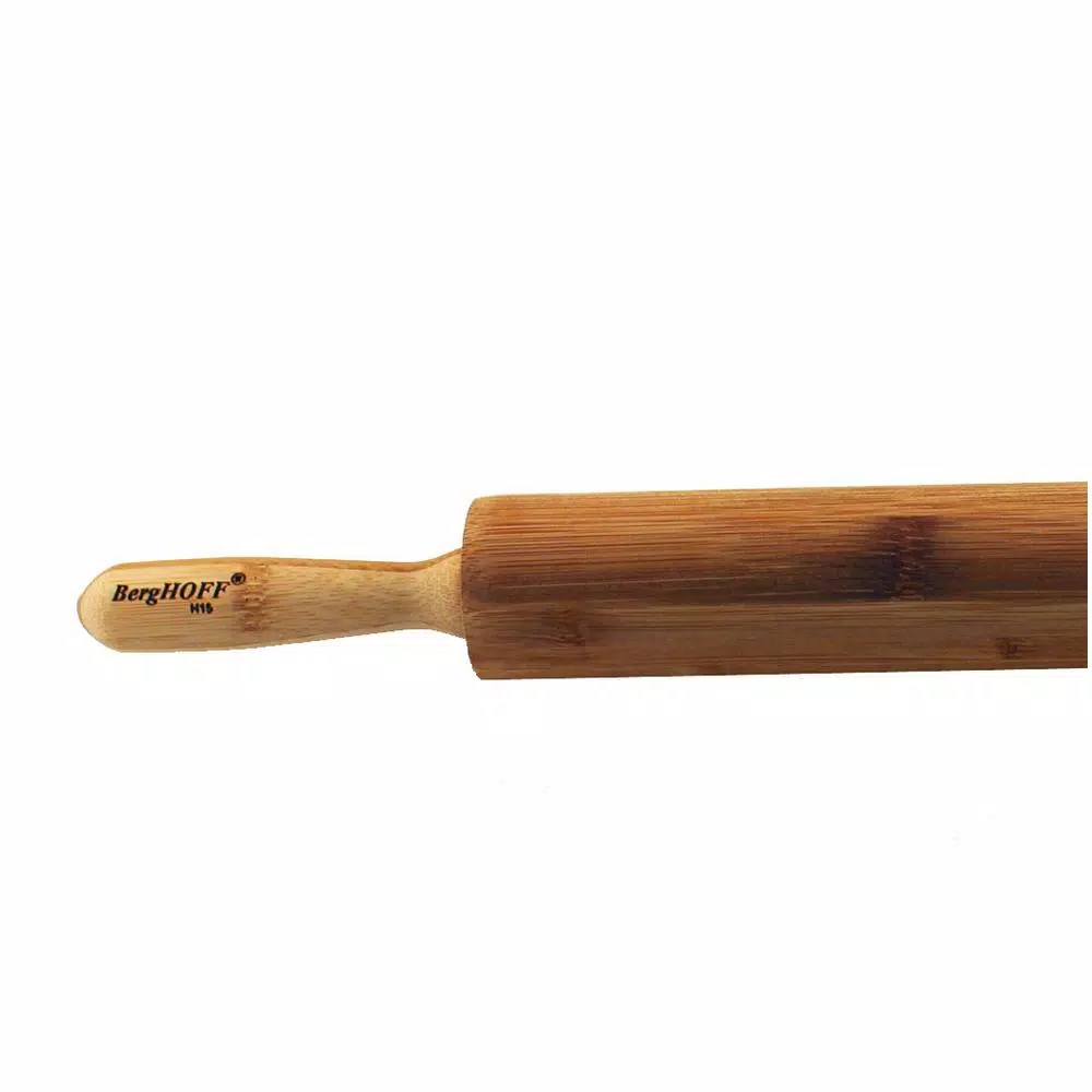 BergHOFF Bamboo Rolling Pin with Grip Handles - Western Style Baking Tool