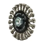 Forney 4 in. Stainless Steel Twist Knot Wire Wheel Brush for Heavy-Duty Cleaning thumbnail 4