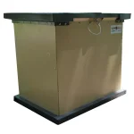 Unbranded TuffBoxx BRUIN Series 100 Gallon Bear-Proof Galvanized Metal Trash Can, Beige thumbnail 1