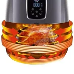 Emerald Extra-Large 5.5 Qt. Digital Air Fryer, 1800W Gray thumbnail 4