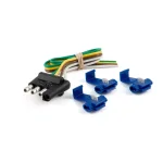 CURT 4-Way Flat Trailer Connector Plug with 12" Wires and Hardware thumbnail 1