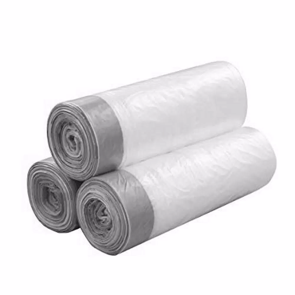 HDX 39 Gallon Clear Flex Drawstring Trash Bags, 1.1 Mil, 50-Count