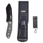 Camillus CK-9.5 4.75 in. 1095 High Carbon Steel Drop Point Fixed Blade Knife with Black Linen Micarta Handle thumbnail 2