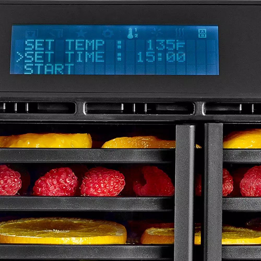 Excalibur RS10 10-Tray Black Electric Food Dehydrator with Smart Controller and Dual Drying Zones