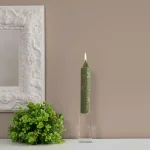 ROOT CANDLES A.I. Root 7 in. Timberline Collenette Dark Olive Taper Dinner Candles, Box of 4 thumbnail 2