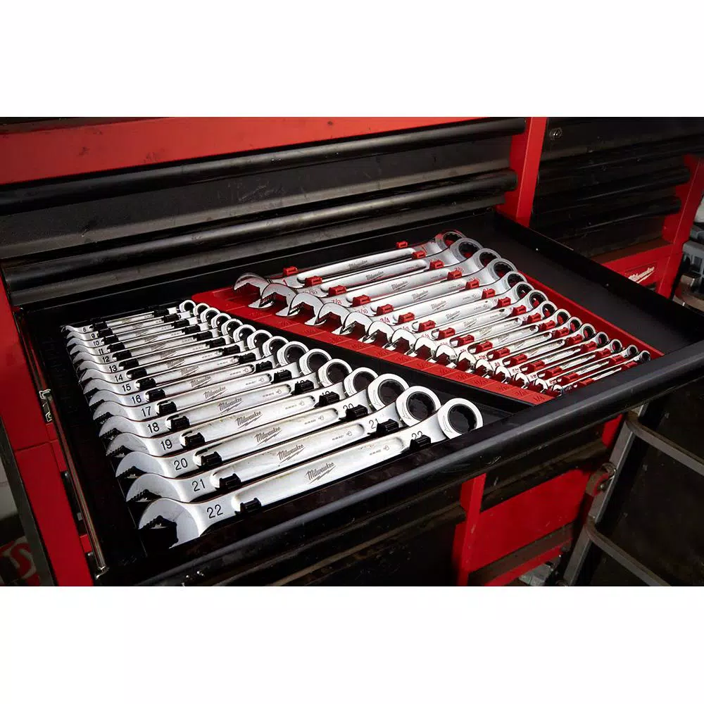Milwaukee 21-Piece SAE Ratcheting Combination Wrench and Screwdriver Tool Set