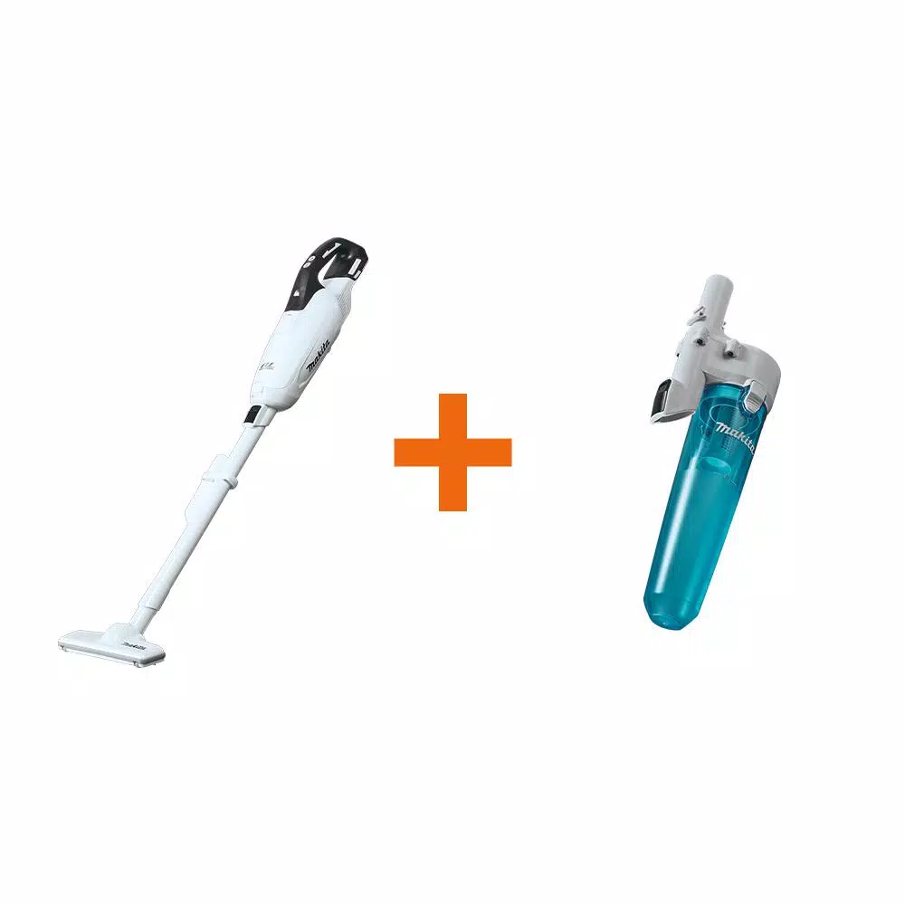 Makita 18V LXT Brushless Cordless 3-Speed Vacuum with White Cyclonic Attachment (Tool-Only)