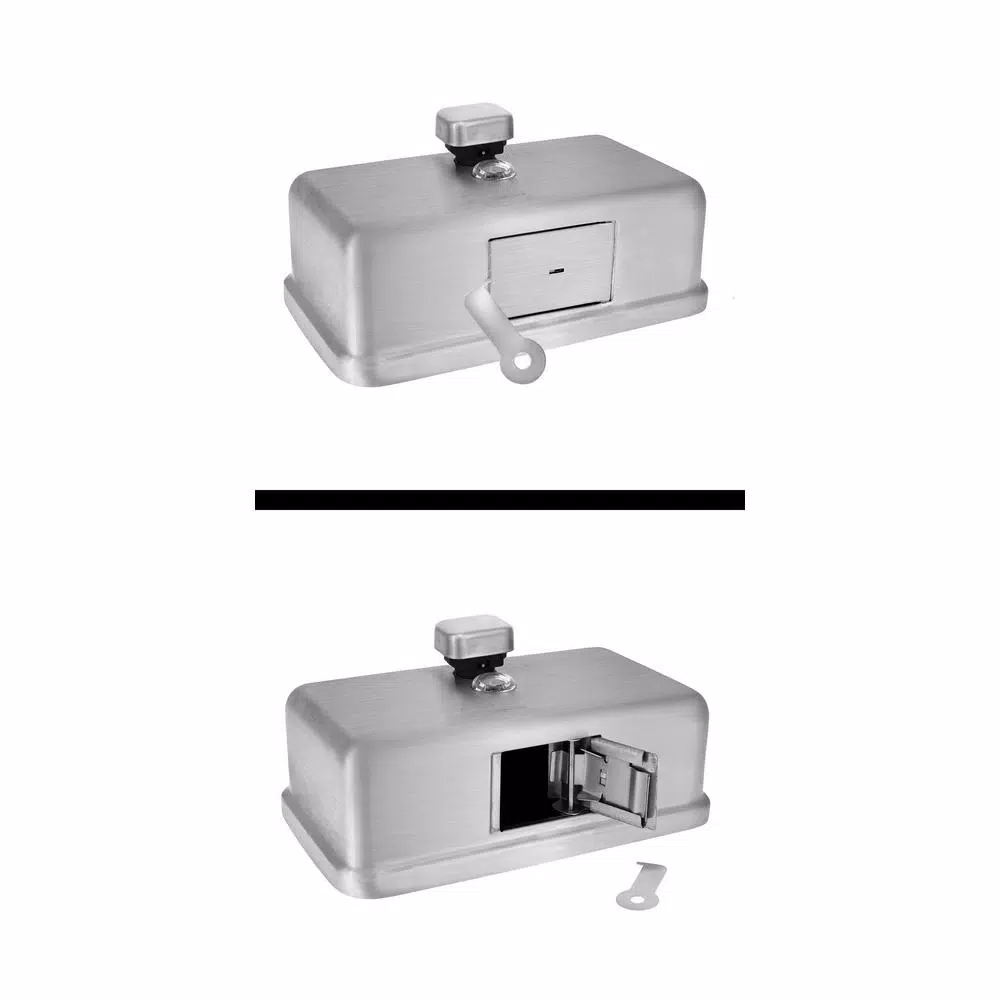 Alpine Industries 1200ml Stainless Steel Manual Liquid Soap Dispenser, Wall-Mounted