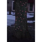 Northlight 2 ft. x 8 ft. Pink LED Net Style Christmas Tree Trunk Wrap Lights with Brown Wire thumbnail 2