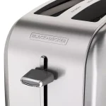 BLACK+DECKER 2-Slice Wide Slot Toaster, Black and Stainless Steel thumbnail 5