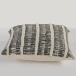 LR Resources Black and Gray Striped Hypoallergenic Throw Pillow, 18 x 18 in. thumbnail 4