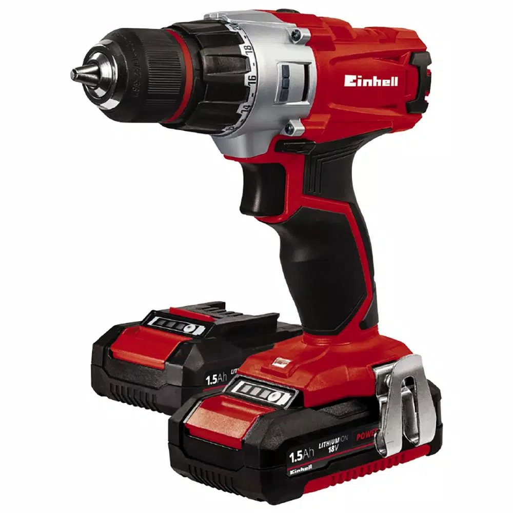 Einhell PXC 18V Cordless 2-Speed Drill Driver Kit with 2 x 1.5 Ah Batteries and Fast Charger