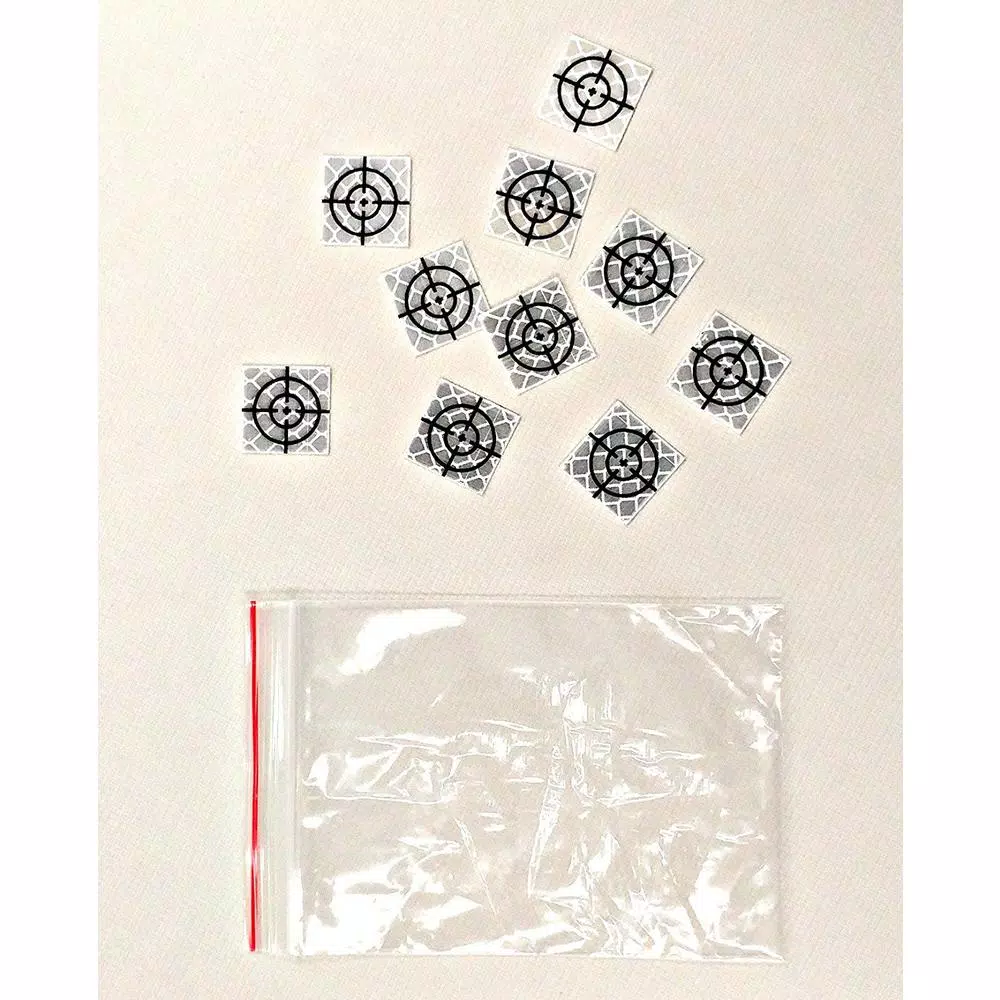 AdirPro Reflective Adhesive Target Sheets for Total Stations, 20 mm x 20 mm, 10 Pack