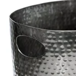Honey-Can-Do Hammered Aluminum Beverage Tub with Handles - Glossy Black thumbnail 2