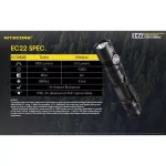 NITECORE EC22 1000 Lumens LED Flashlight with Infinite Variable Brightness and USB Rechargeable Battery thumbnail 7